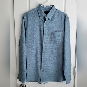 14th and union Long Sleeve Button down blue Pattern Pocket Size Medium